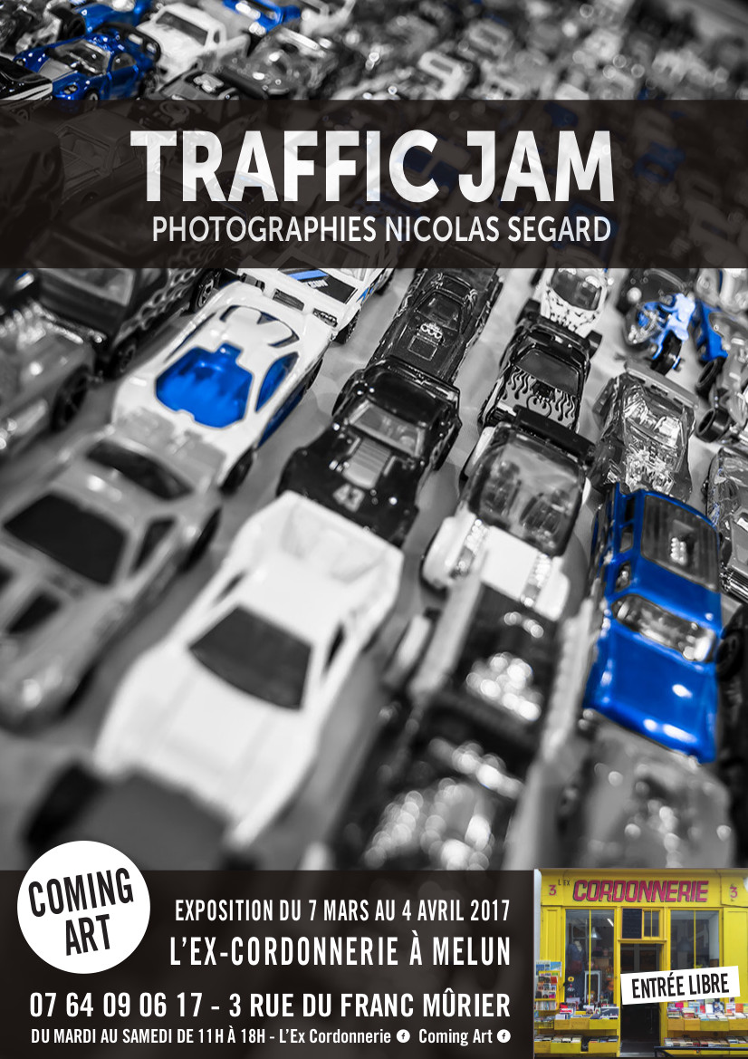 Official poster for Traffic Jam exhibition / voici l’affiche officielle de l’expo Traffic Jam
